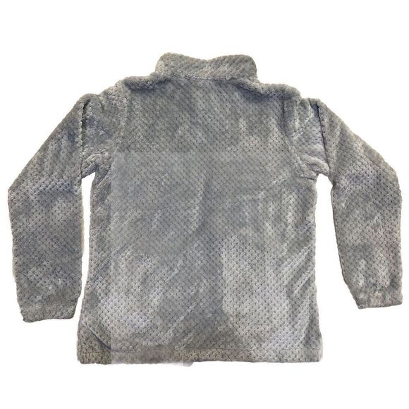 New With Tags Columbia Girl's Fire Side Sherpa Full-Zip Jacket Gray/Pink XL - Picture 4 of 4